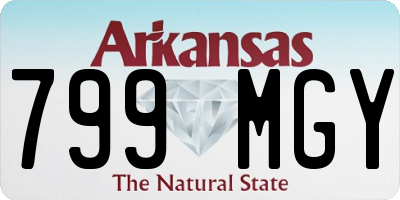 AR license plate 799MGY