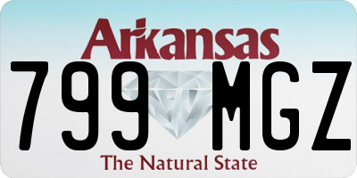 AR license plate 799MGZ