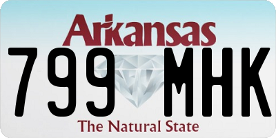 AR license plate 799MHK