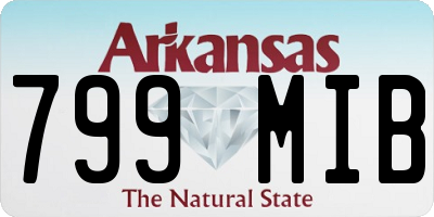 AR license plate 799MIB