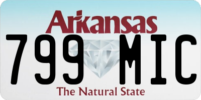 AR license plate 799MIC