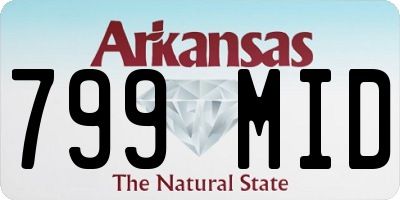 AR license plate 799MID
