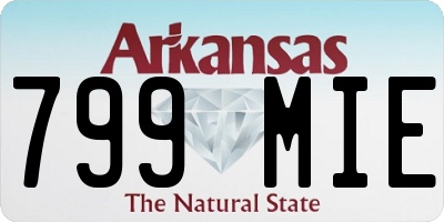 AR license plate 799MIE