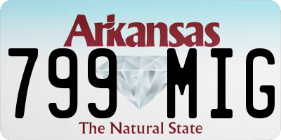 AR license plate 799MIG