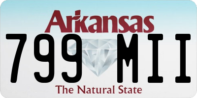 AR license plate 799MII