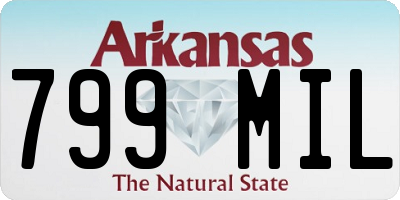 AR license plate 799MIL