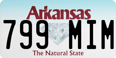 AR license plate 799MIM