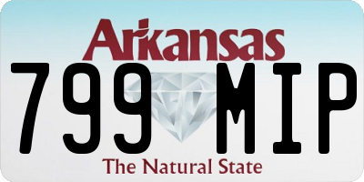AR license plate 799MIP