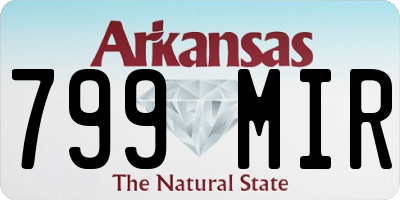AR license plate 799MIR