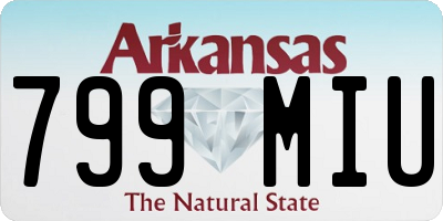 AR license plate 799MIU