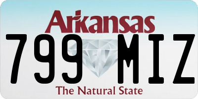 AR license plate 799MIZ
