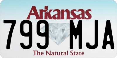 AR license plate 799MJA