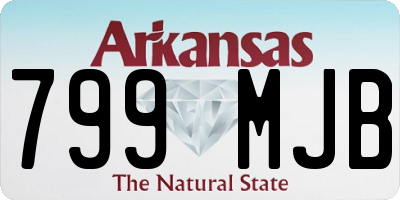 AR license plate 799MJB