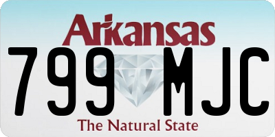 AR license plate 799MJC