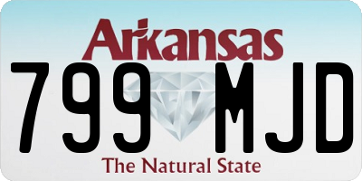 AR license plate 799MJD