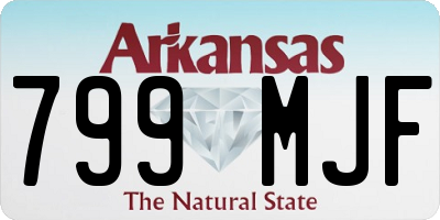 AR license plate 799MJF