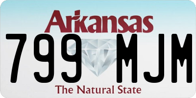 AR license plate 799MJM