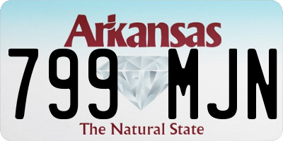 AR license plate 799MJN