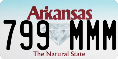 AR license plate 799MMM