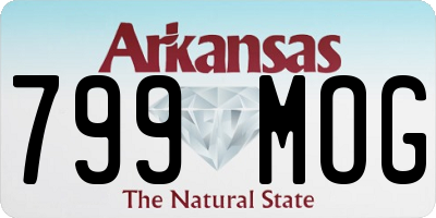 AR license plate 799MOG