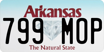 AR license plate 799MOP
