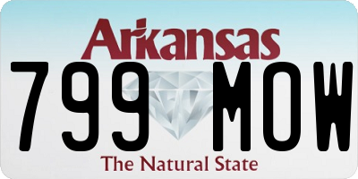 AR license plate 799MOW