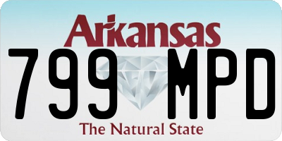 AR license plate 799MPD