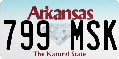 AR license plate 799MSK