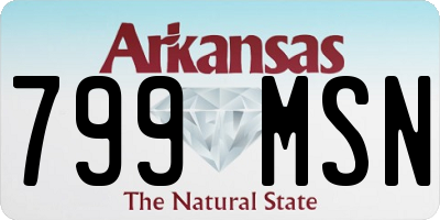 AR license plate 799MSN