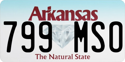 AR license plate 799MSO