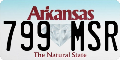 AR license plate 799MSR