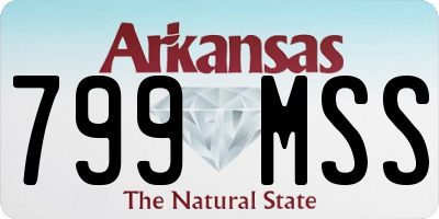 AR license plate 799MSS