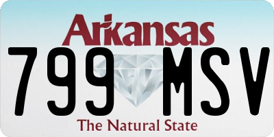 AR license plate 799MSV