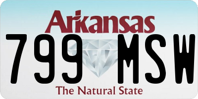 AR license plate 799MSW