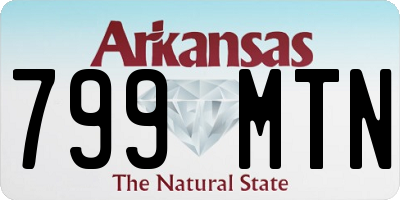AR license plate 799MTN