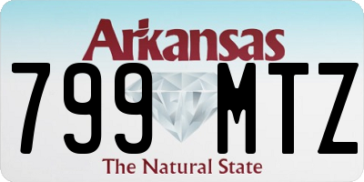AR license plate 799MTZ