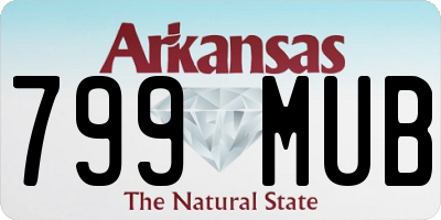 AR license plate 799MUB