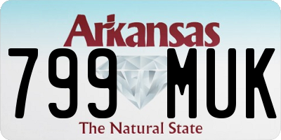 AR license plate 799MUK