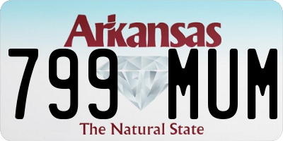 AR license plate 799MUM