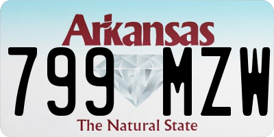 AR license plate 799MZW