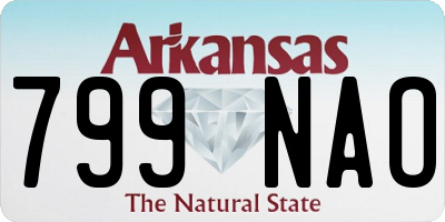 AR license plate 799NAO