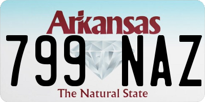 AR license plate 799NAZ
