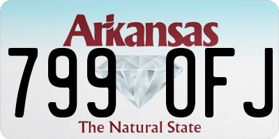 AR license plate 799OFJ