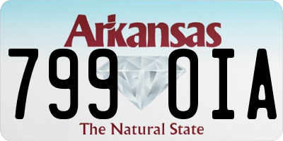 AR license plate 799OIA