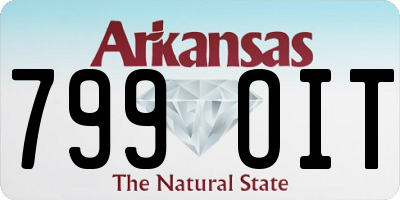 AR license plate 799OIT