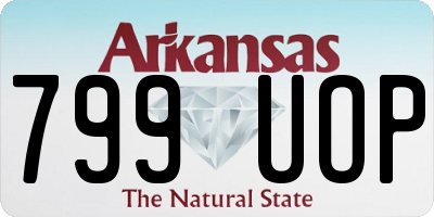 AR license plate 799UOP