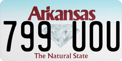 AR license plate 799UOU
