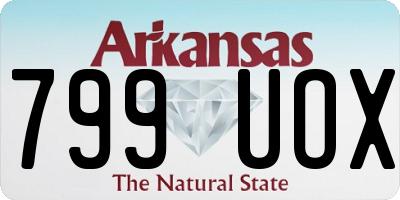 AR license plate 799UOX