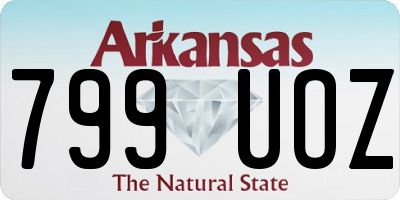 AR license plate 799UOZ