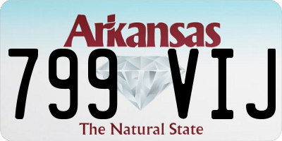 AR license plate 799VIJ